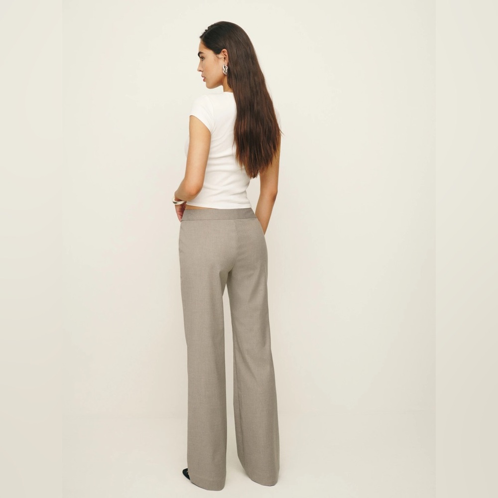 Reformation low rise Cherie Pant ‘Shitake Stripe’ size 10 - Picture 4 of 6